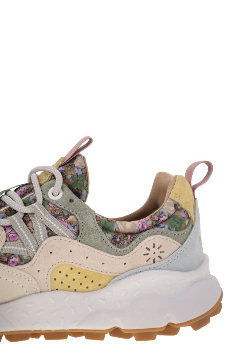 Flower Mountain Yamano 3 - Sneakers In Suede And Technical Fabric