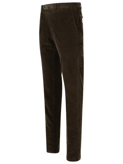 Pt Torino 'Slim' Brown Cotton Pants