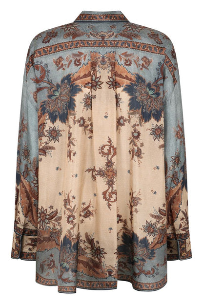 Zimmermann Ascension Manstyle Printed Silk Shirt