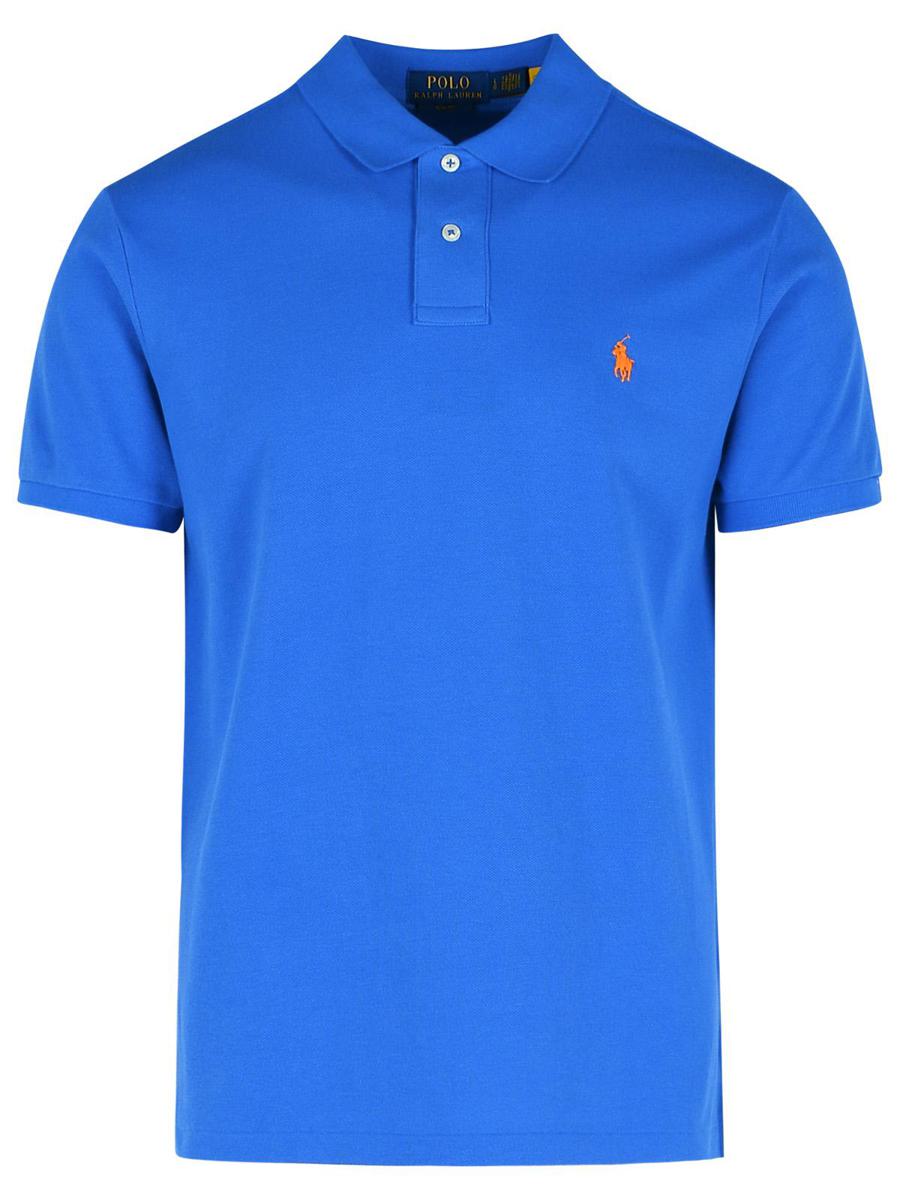 Polo Ralph Lauren Polo Shirt In Blue Cotton