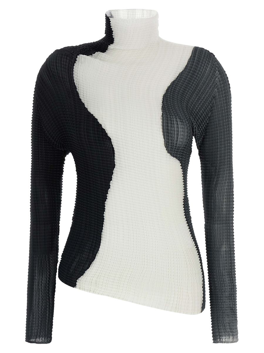Issey Miyake 'Abstract Tint Pleats' Blouse