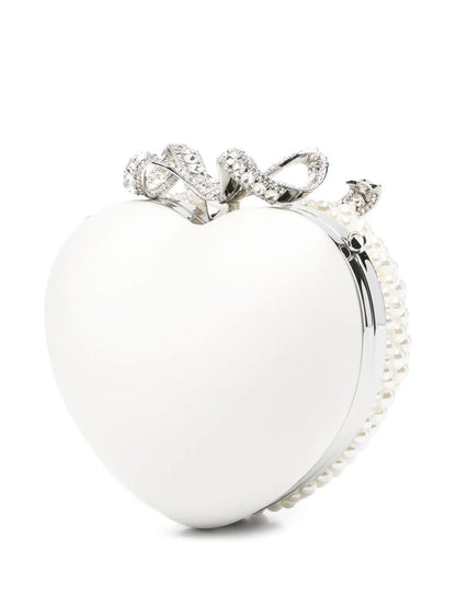 Self-Portrait Pearl Heart Clutch Bag Bags