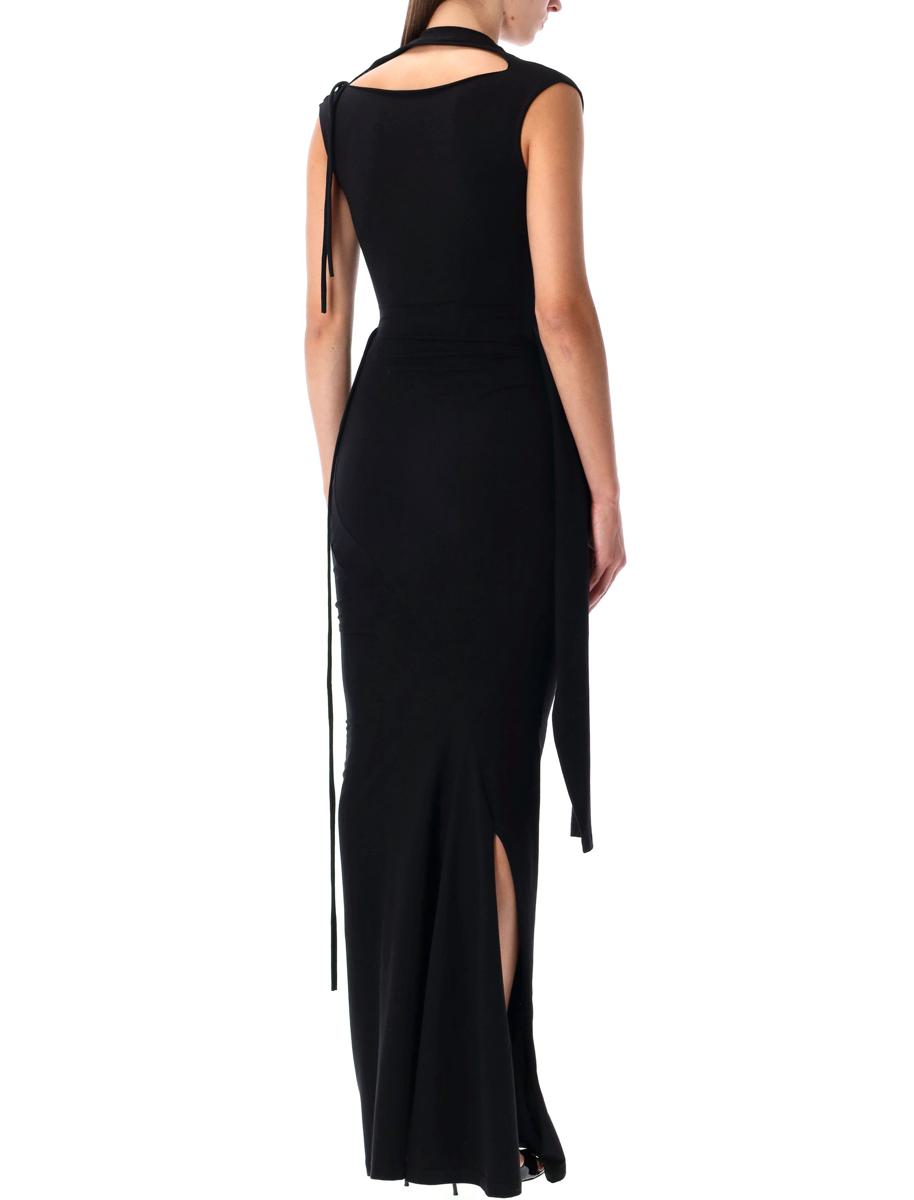 Ottolinger Sleevy Black Organic Cotton Maxi Dress