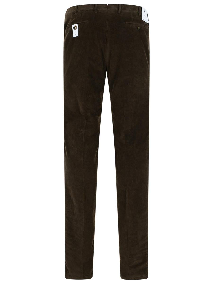 Pt Torino 'Slim' Brown Cotton Pants