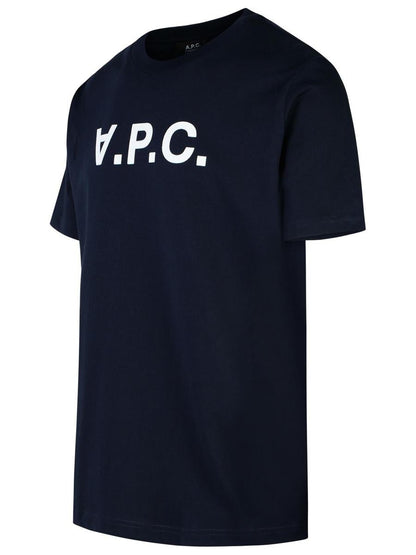 A.P.C. Navy Cotton T-Shirt