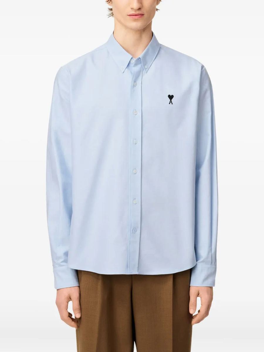 AMI Paris Chemise Oxford Col Button Down Adc Contraste