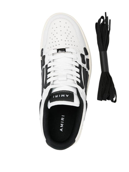 Amiri White Leather Sneakers With Black Details
