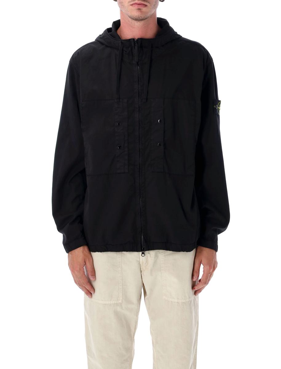 Stone Island Stretch Supima® Cotton Twill Hooded Jacket