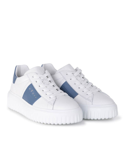 Hogan White H-Stripes Sneakers