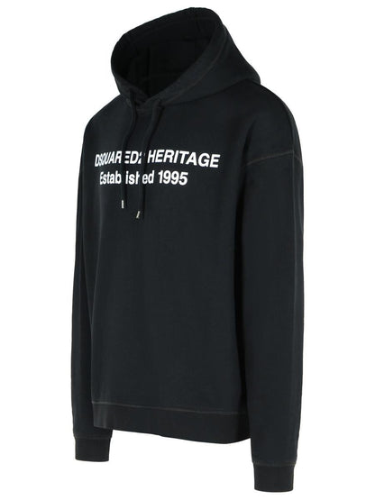 DSQUARED2 Black Cotton Sweatshirt