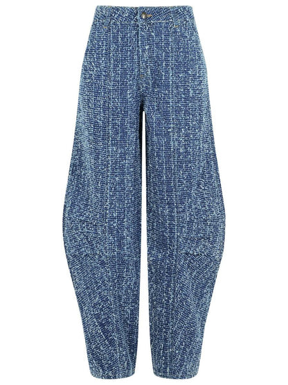 Rotate Birger Christensen Baggy Blue Cotton Jeans