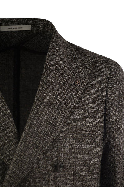 Tagliatore Double-Breasted Jacket In Wool Blend
