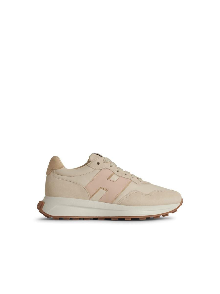 Hogan 'H641' Beige Leather Sneakers