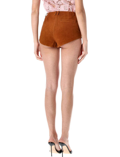 Self-Portrait Suede Shorts