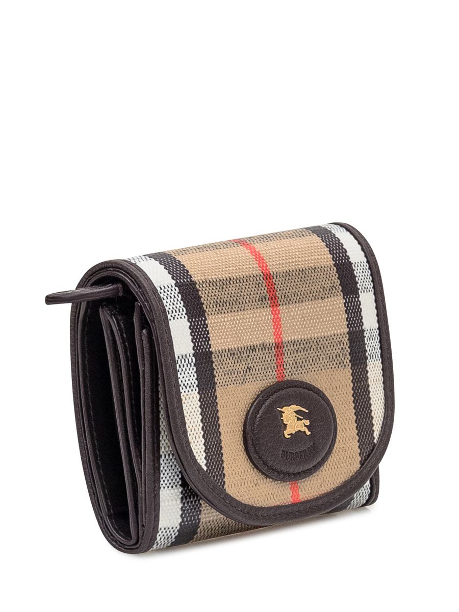 Burberry Burberry Wallet In Tartan Fabric And Leather