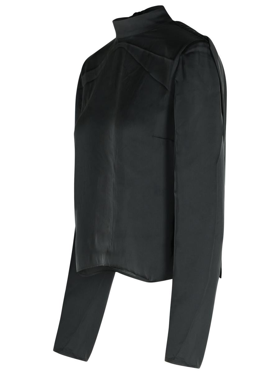 Rotate Birger Christensen Draped Top In Black Polyester