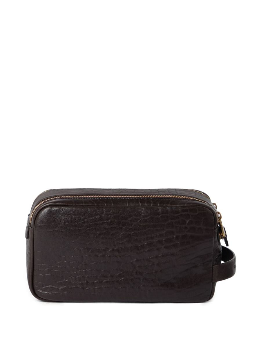 Brunello Cucinelli Leather Wash Bag