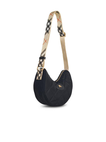Burberry 'Horseshoe' Black Fabric Bag