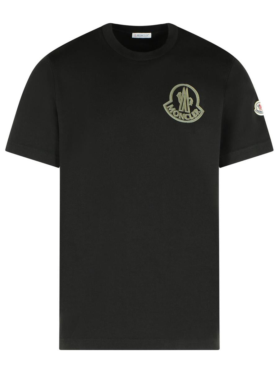 Moncler Black Cotton T-Shirt