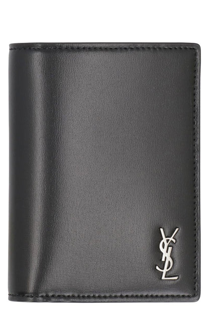 Saint Laurent Tiny Cassandre Leather Card Holder