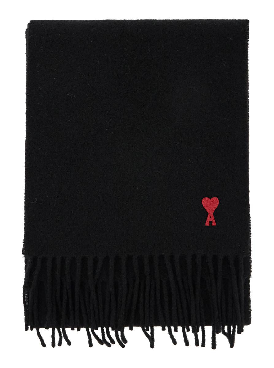 Red AMI Paris De Coeur Scarf
