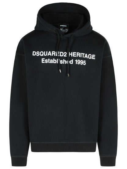 DSQUARED2 Black Cotton Sweatshirt