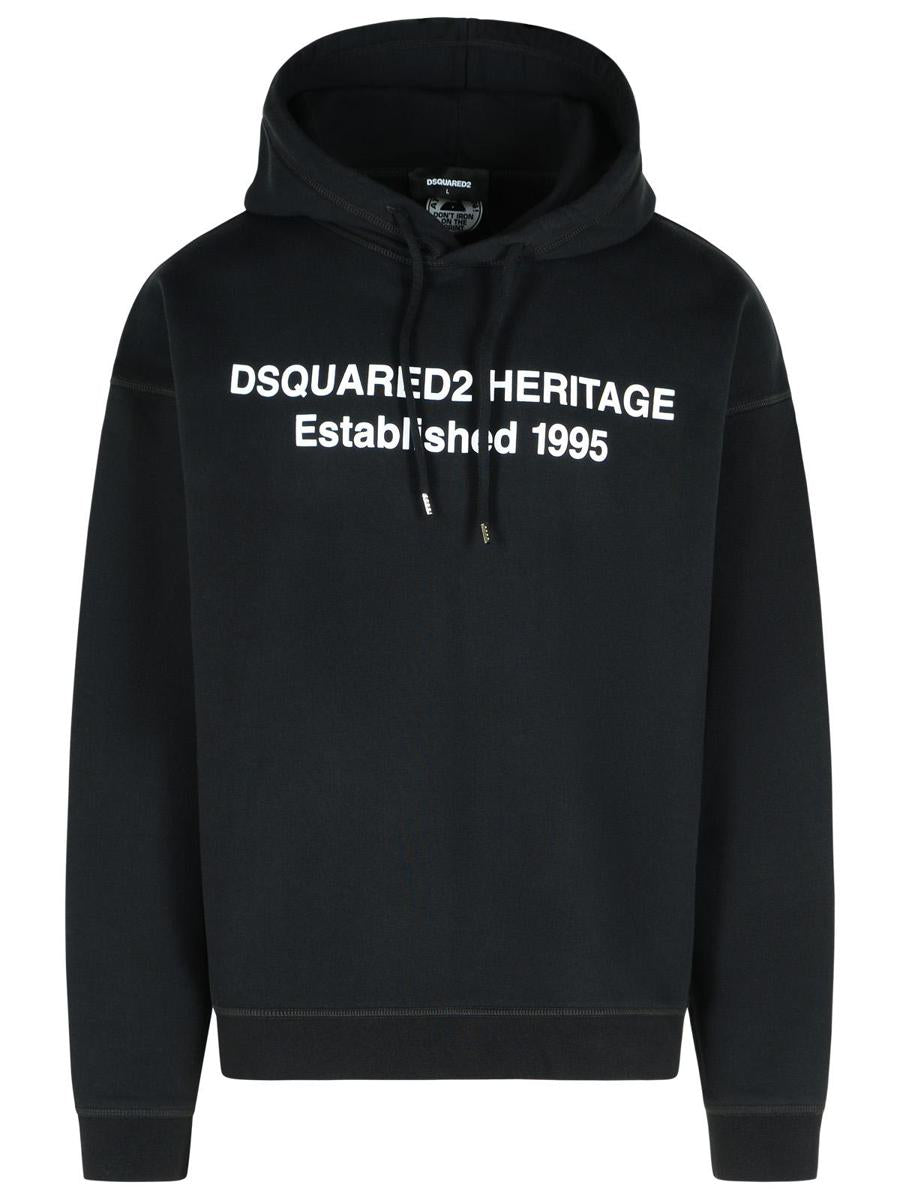 DSQUARED2 Black Cotton Sweatshirt