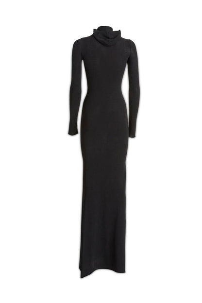 Off-White High-Neck Long Dress