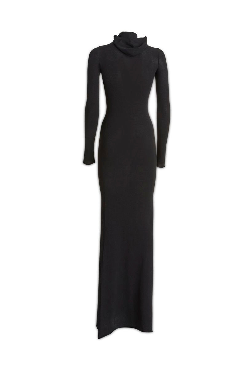 Off-White High-Neck Long Dress