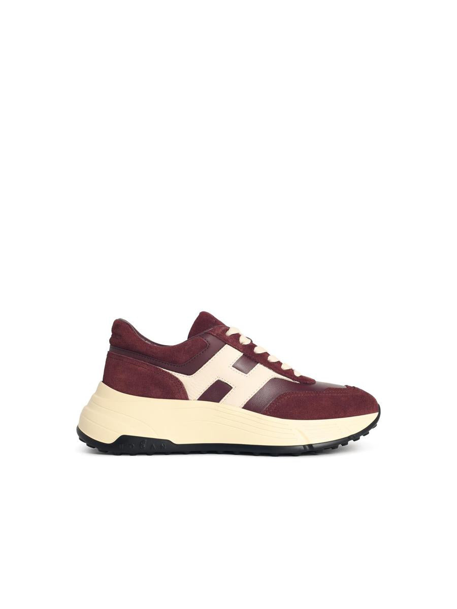 Hogan 'H669' Burgundy Leather Sneakers