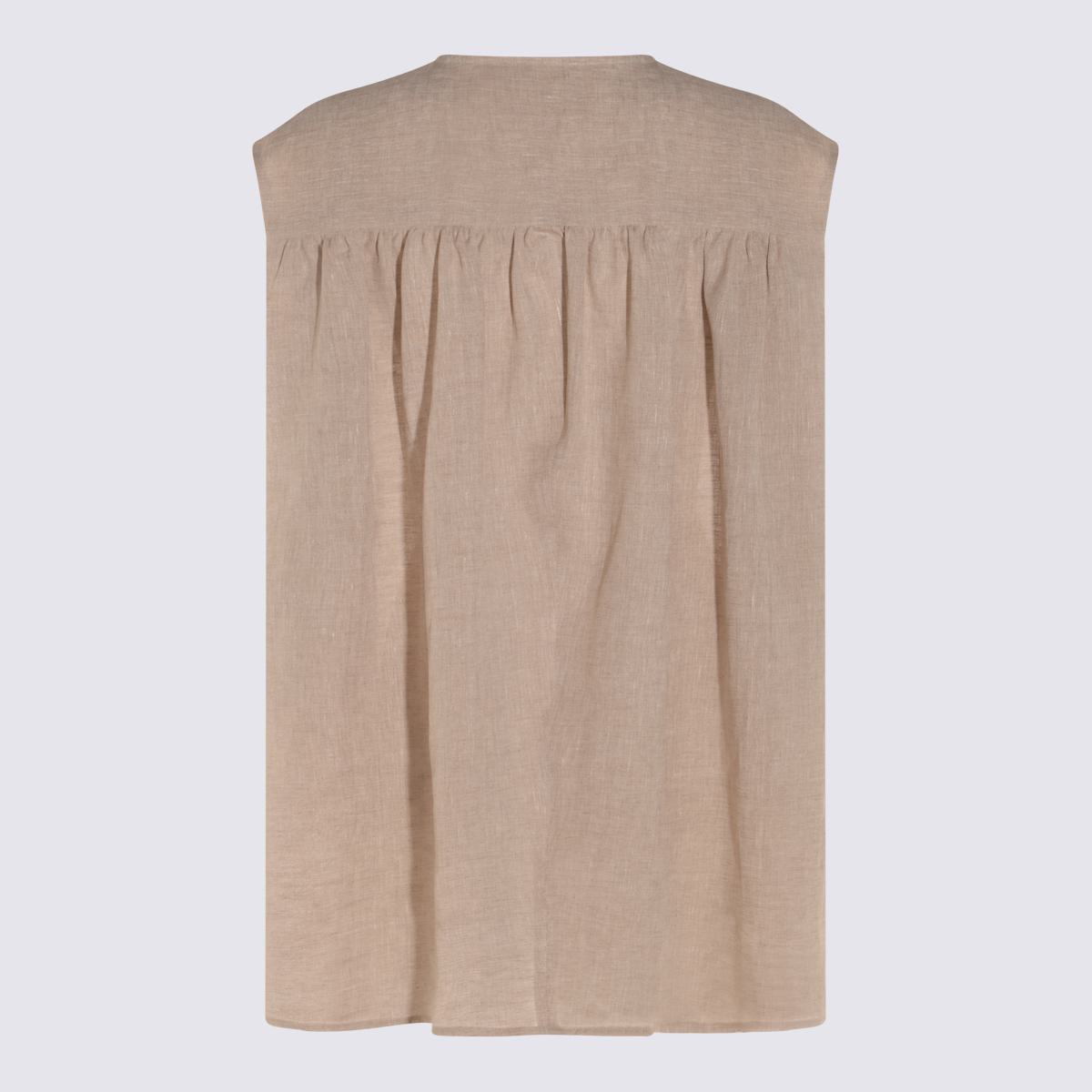 Fabiana Filippi Beige Linen Top