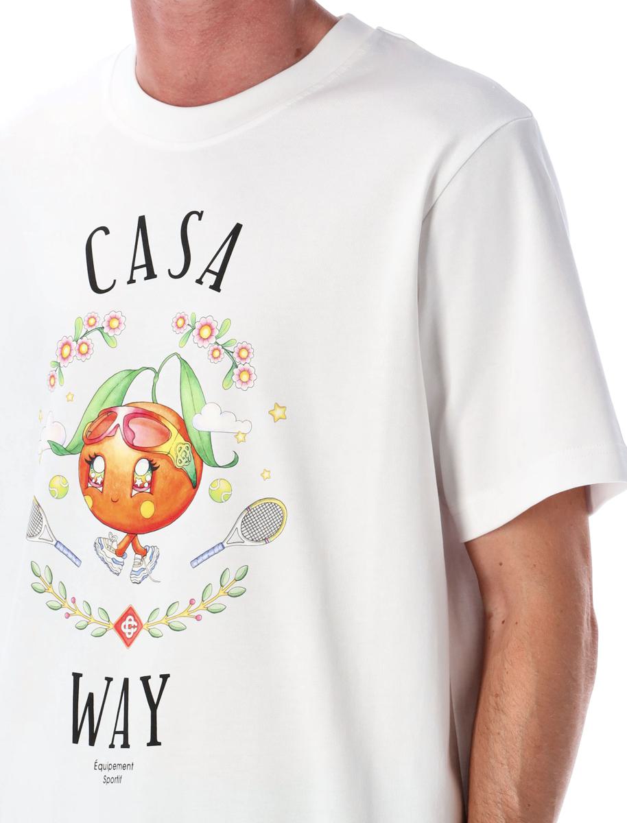 Casablanca White Casa Way Orange Mascot T-Shirt