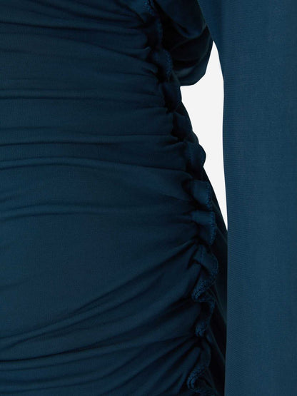 Saint Laurent Ruched Mini Dress