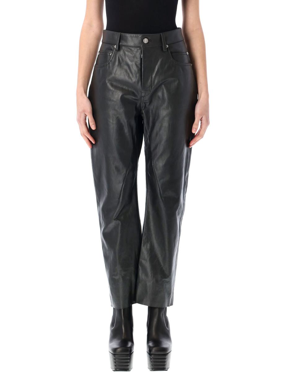 Rick Owens Detroit Cut Leather Pant