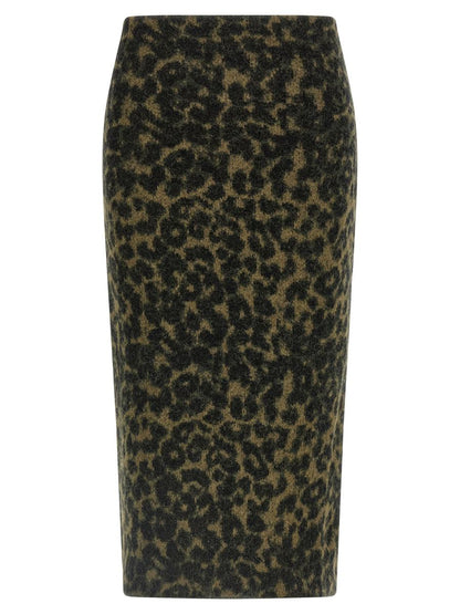 Nude Wool Skirt