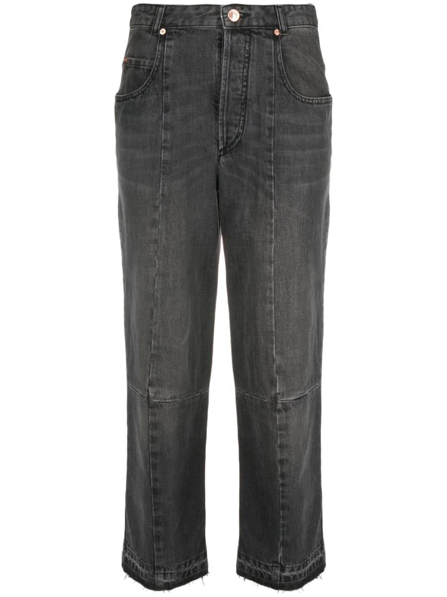Isabel Marant Cropped Straight-Leg Jeans