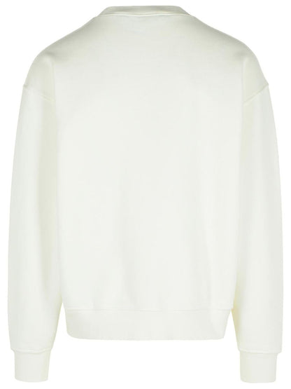 Palm Angels White Cotton Sweatshirt
