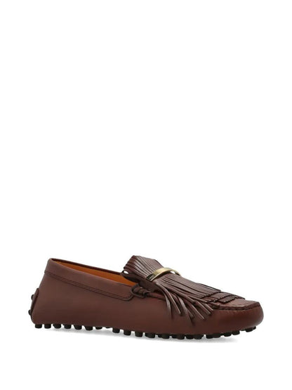 Tod'S Driver Sole Fringe Loafer Shoes