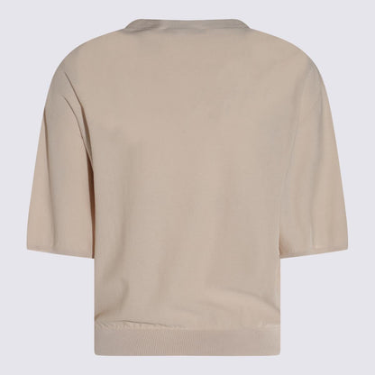 Antonelli Beige Linen T-Shirt