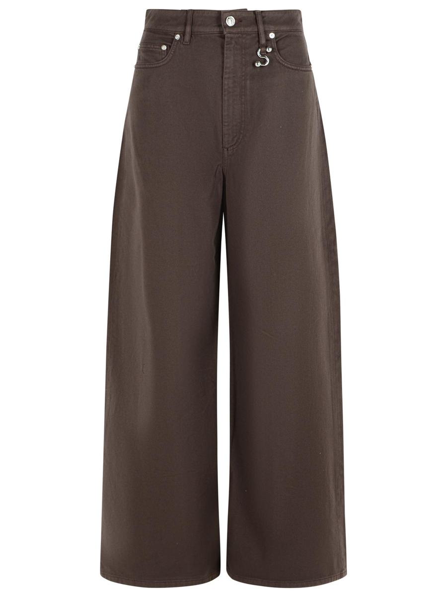 Sportmax 'Siamese' Brown Cotton Jeans