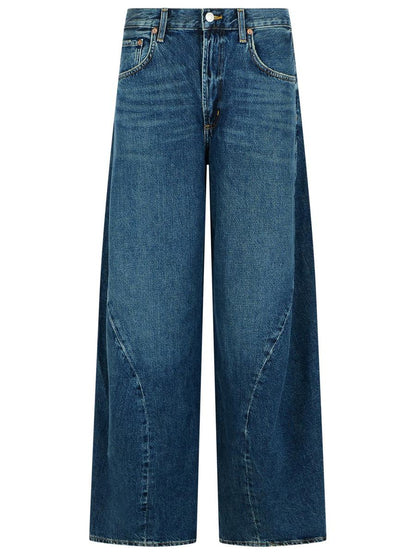 Agolde 'Twist' Blue Cotton Jeans