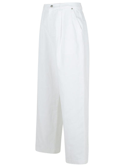 Moschino White Cotton Pants