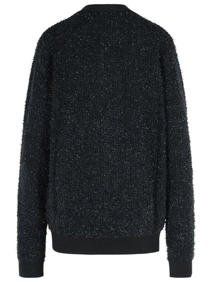 Balmain Black Cotton Blend Cardigan