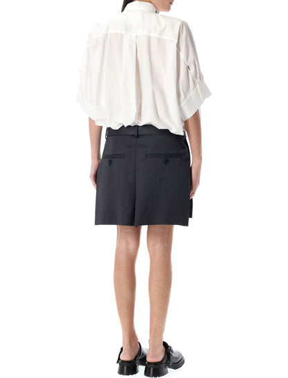 Sacai Cotton Poplin X Wool Mini Dress