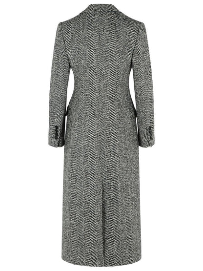 Dolce & Gabbana Two-Tone Virgin Wool Coat