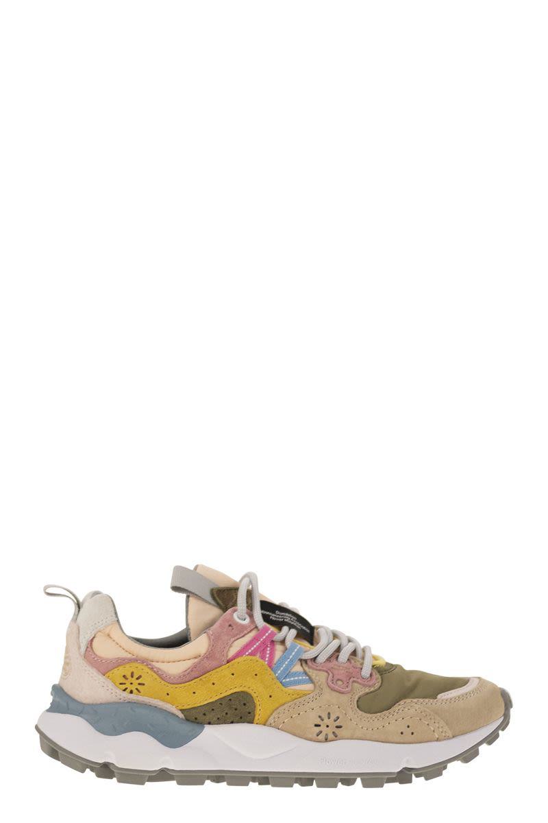 Flower Mountain Yamano 3 - Sneakers In Suede And Technical Fabric