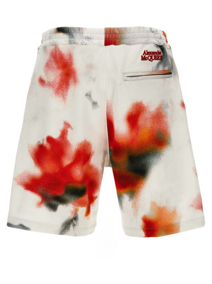 Alexander McQueen 'Obscured Flower' Bermuda Shorts