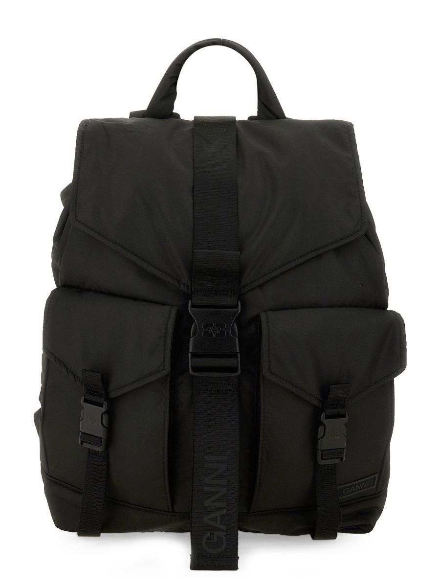 Ganni Backpack With Logo