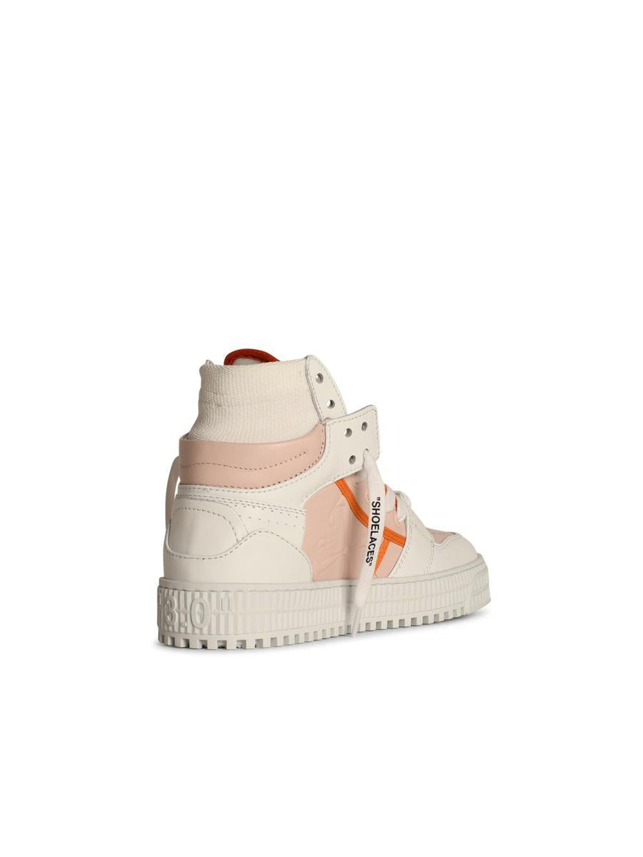 Off-White '3 Off Court' Leather Blend Sneakers Nude