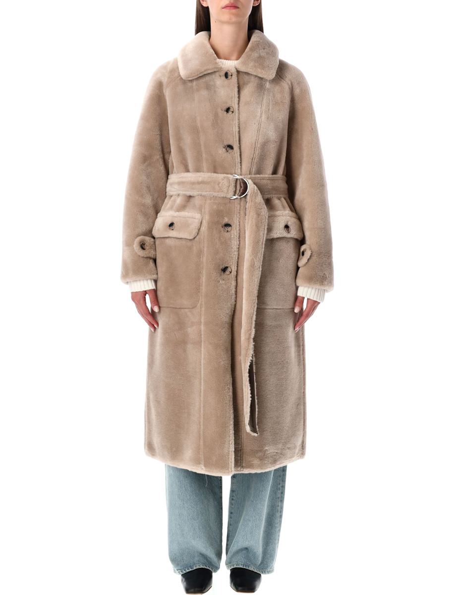 Urbancode Reversible Faux Fur Belted Coat With Suede Interior